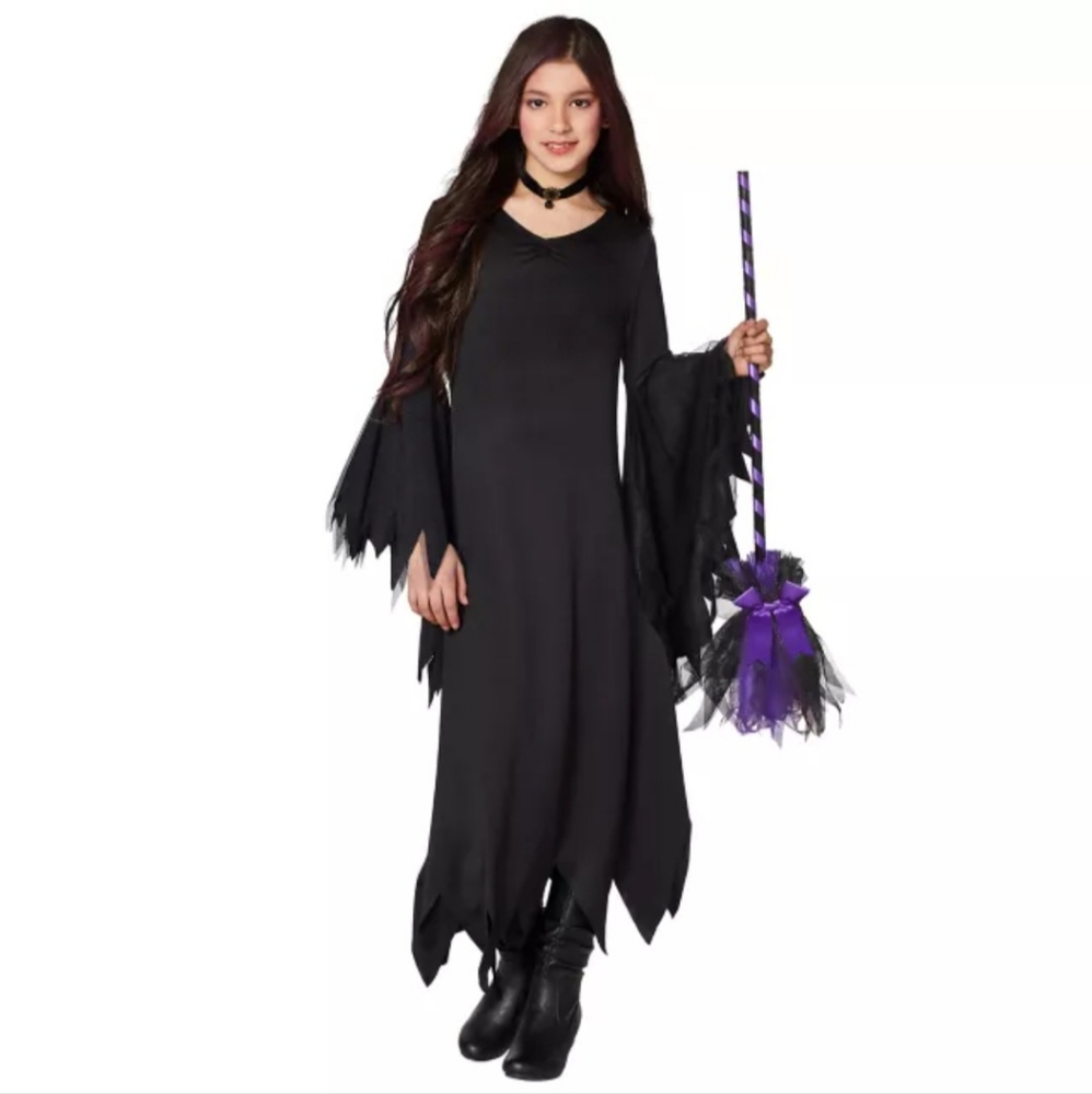 Kids Basic Witch Costume Black Size Small 4-6 in Package NWT